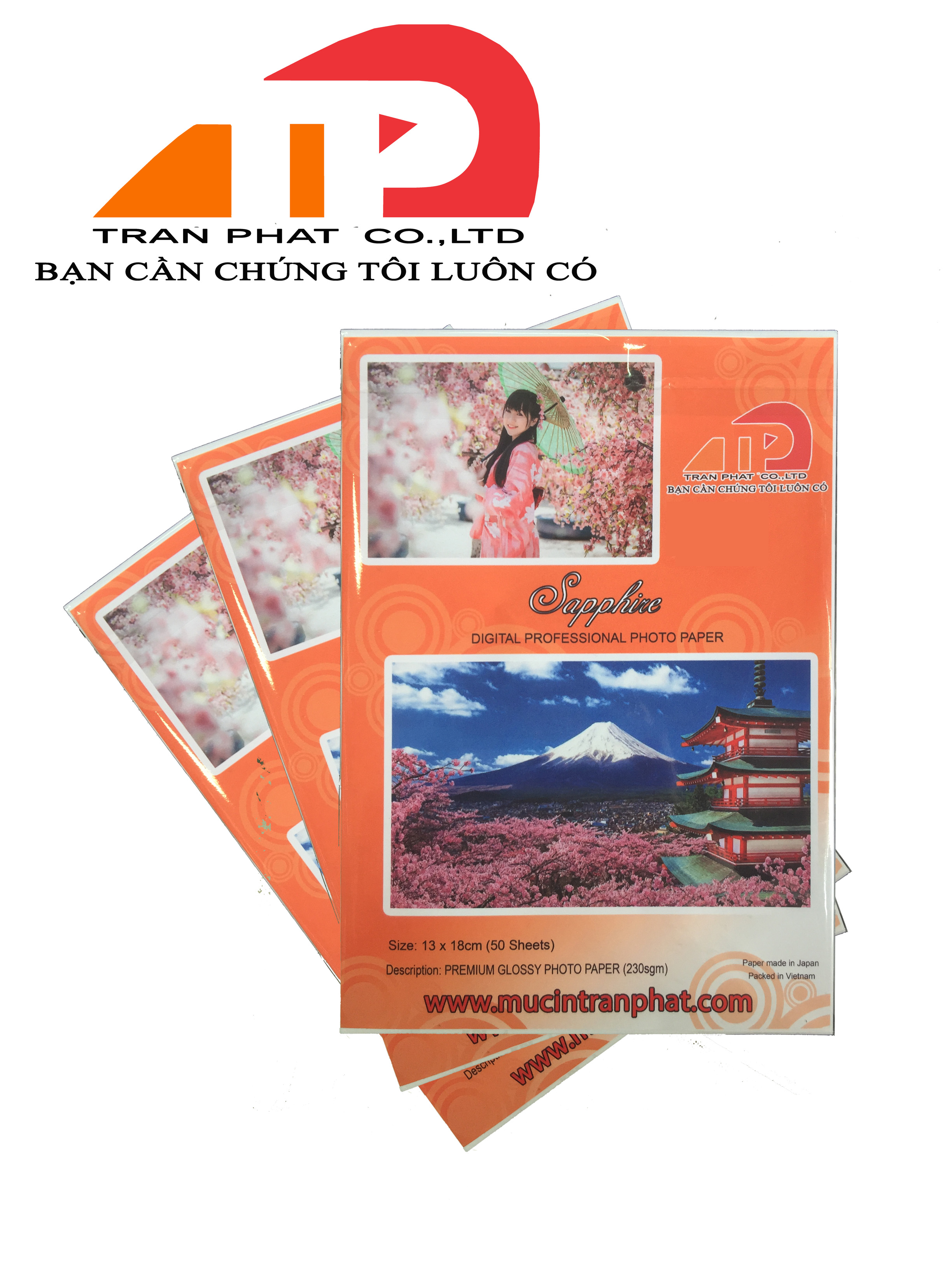 giấy in ảnh Nhật bản cao cấp Khổ 13x18cm 230g 50 sheets