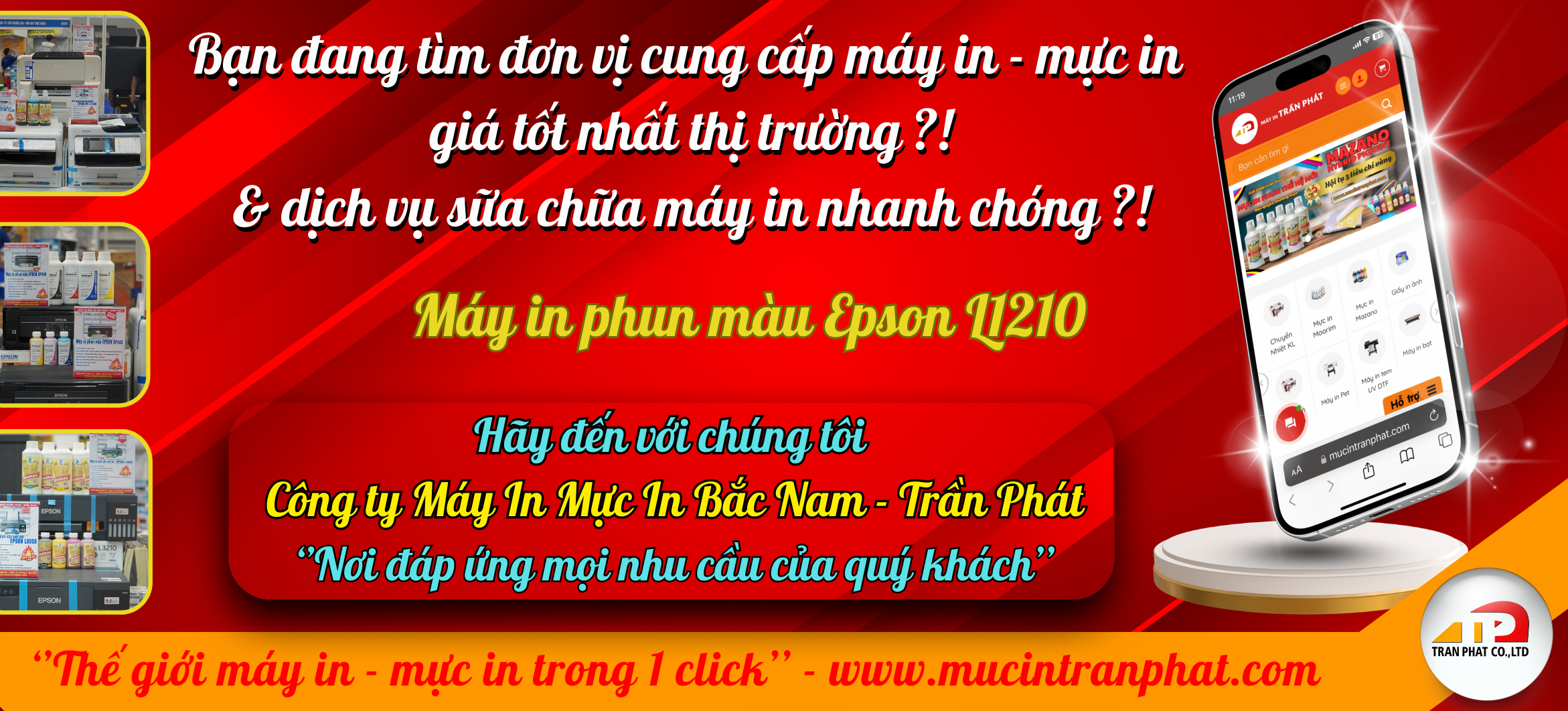 Máy in phun màu Epson L1210 chính hãng, giá tốt