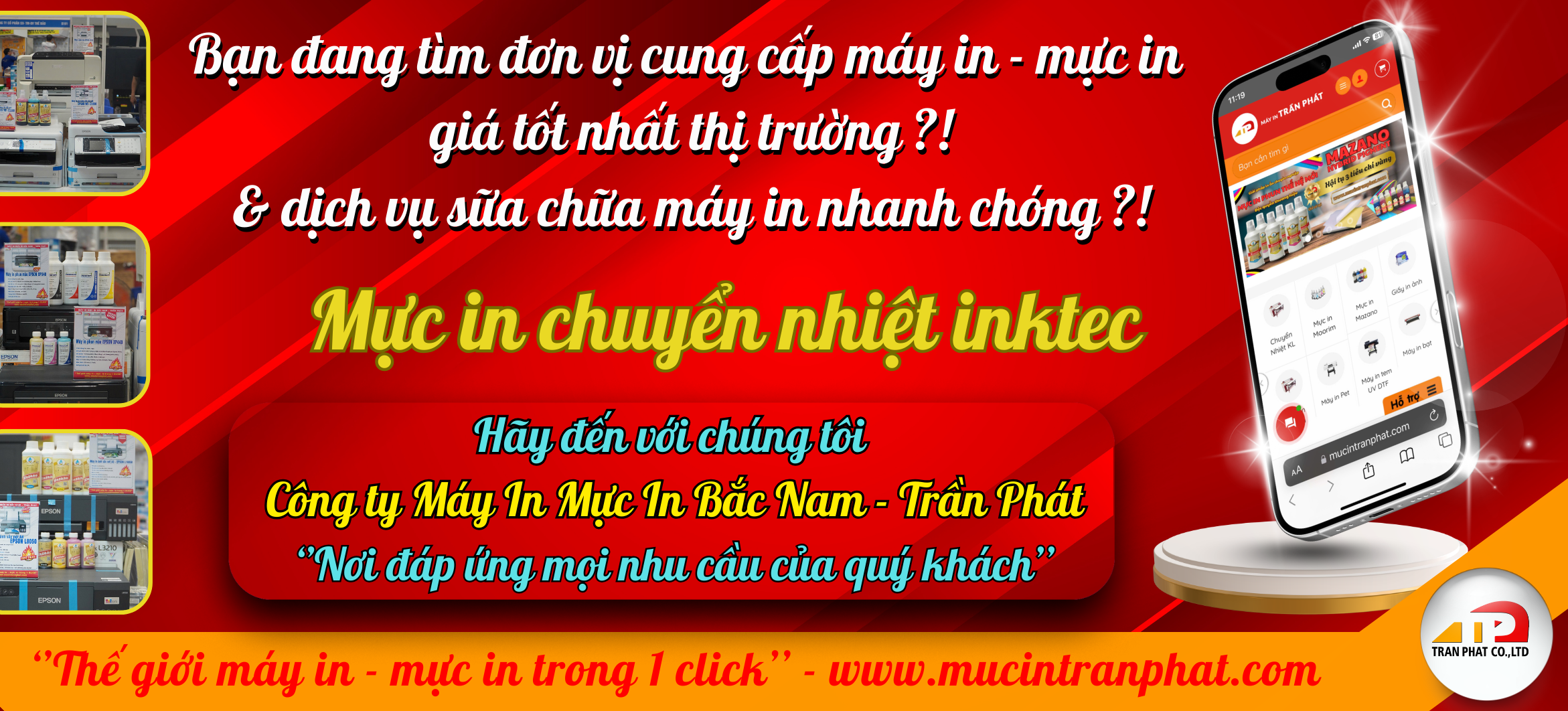 Mực in chuyển nhiệt Inktec chính hãng – Bền màu, giá tốt