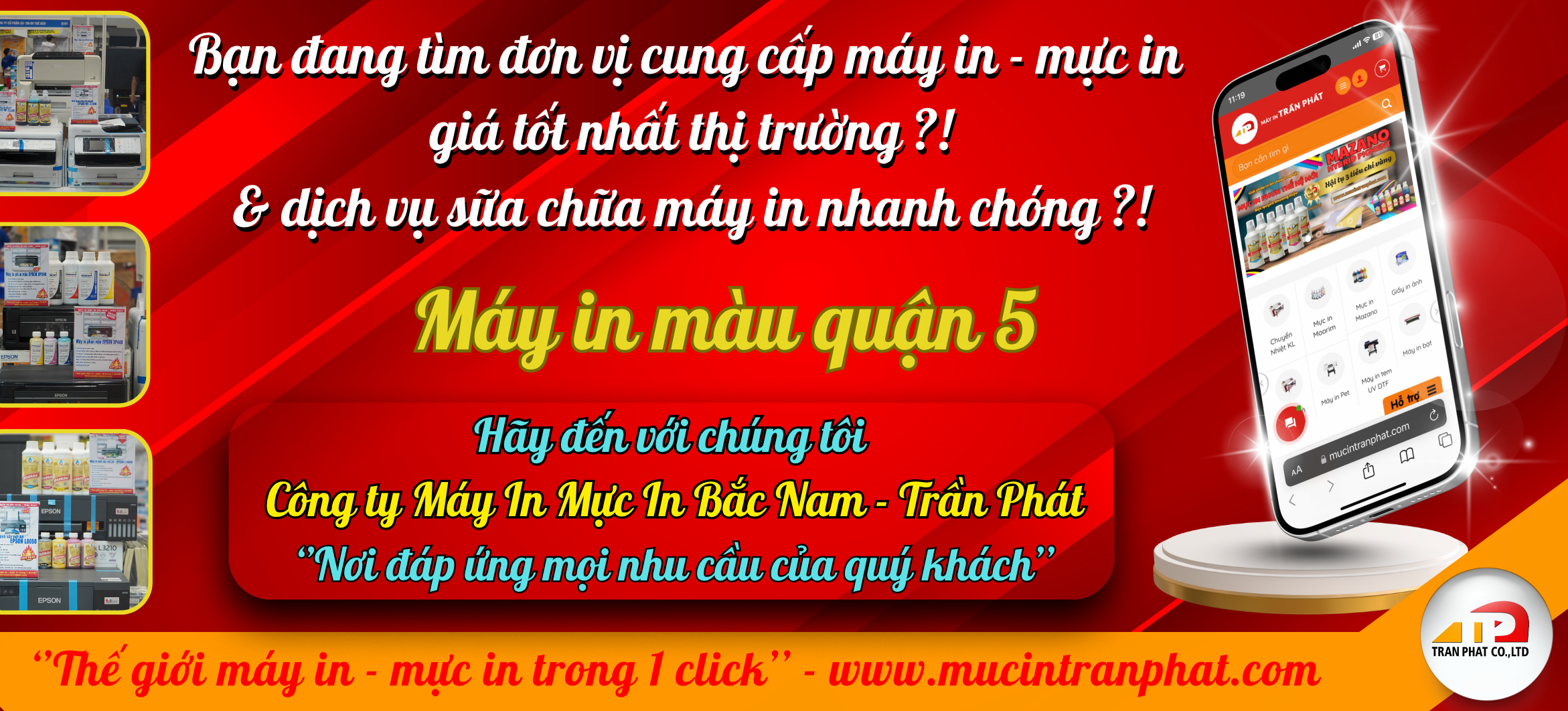 Máy in màu quận 5 giá rẻ. Chính hãng, giao nhanh