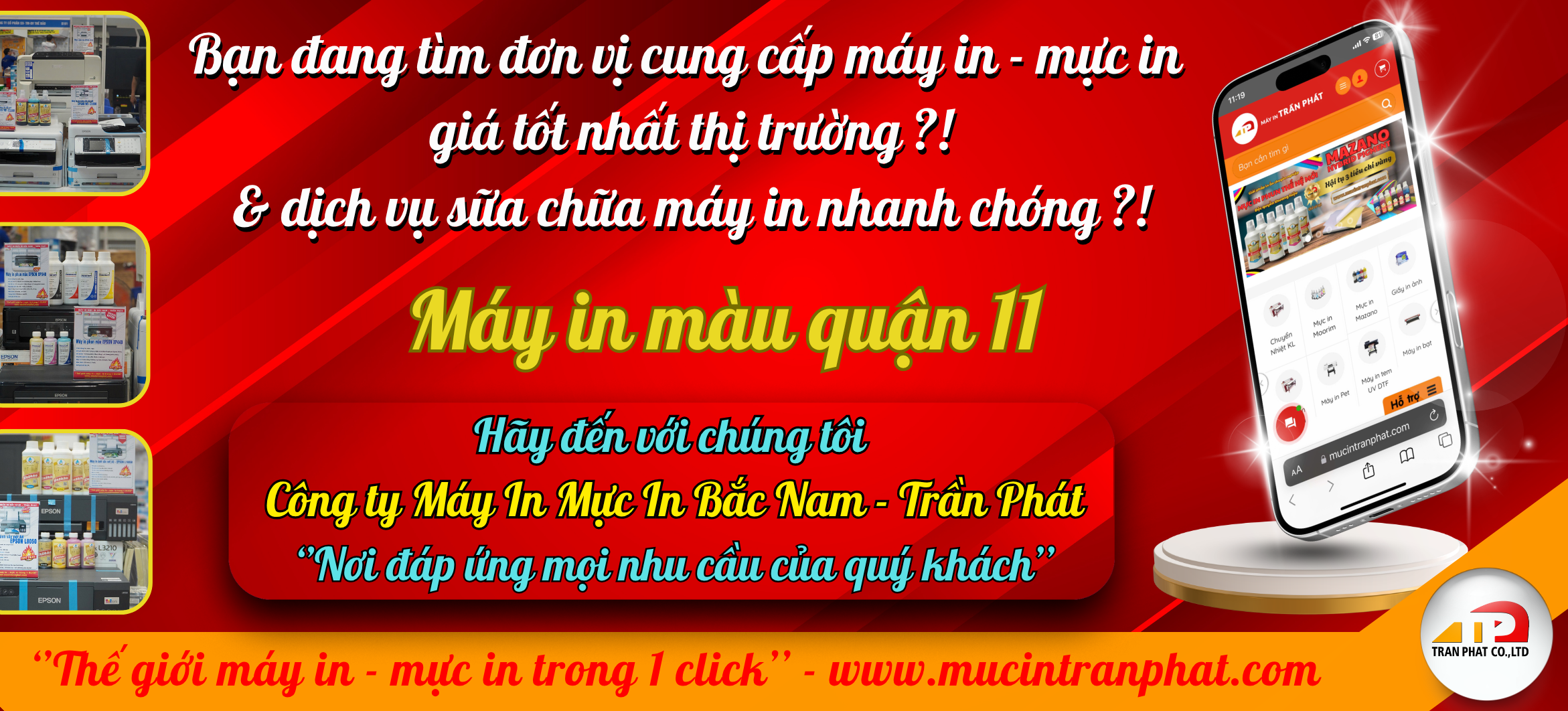 Máy In Màu Quận 11 Chính Hãng Giá Tốt | Mực In Trần Phát